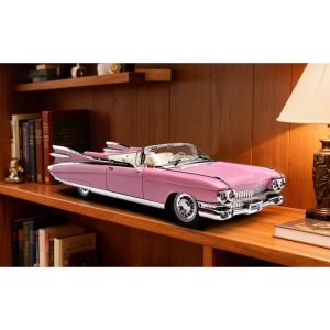 Метален модел Cadillac Eldorado Cabriolet 1:24 – розов ретро, Без опаковка