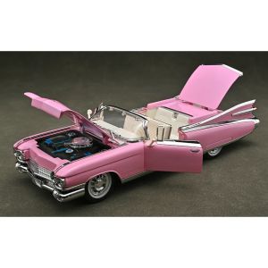 Метален модел Cadillac Eldorado Cabriolet 1:24 – розов ретро, Без опаковка
