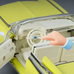 Метален модел Cadillac Eldorado Cabriolet 1:24 – жълт ретро, Без опаковка