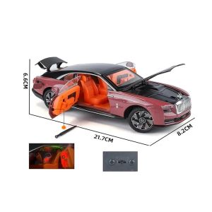 Метален модел Rolls-Royce Ghost 1:24 – розов с черен покрив, Без опаковка