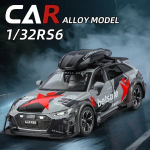Метална кола Audi RS6 Avant 1:32 – камуфлаж, Сив, Без опаковка