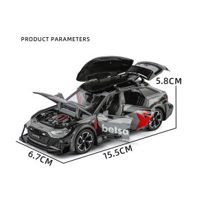 Метална кола Audi RS6 Avant 1:32 – камуфлаж, Сив, Без опаковка