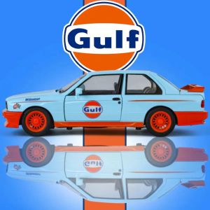 Метална кола BMW M3 E30 1:24 състезателен дизайн, син, без опаковка