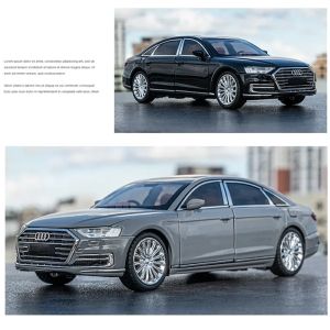 Метална кола Audi A8 1:24 сив луксозен седан с детайлен интериор