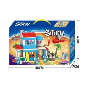 Конструктор Stitch къща 2 в 1 с фигурки, 536 части, комплект за сглобяване