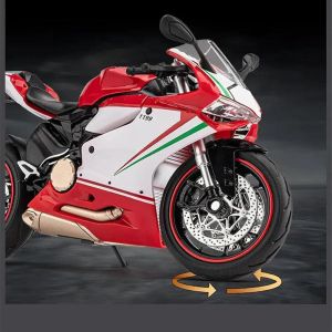Метален мотор Ducati Panigale 1:12 спортен мотоциклет червен