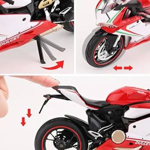 Метален мотор Ducati Panigale 1:12 спортен мотоциклет червен