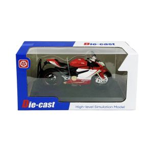 Метален мотор Ducati Panigale 1:12 спортен мотоциклет червен