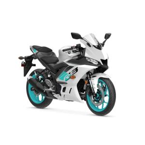 Метален мотор Yamaha R3 1:12 бял със спортен дизайн