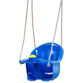 Детска люлка от  пластмаса с въже, Синя