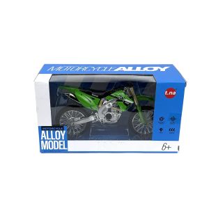 Метален кросов мотор, Kawasaki стил, 1:10, Off-Road, Зелен, Детайлен модел