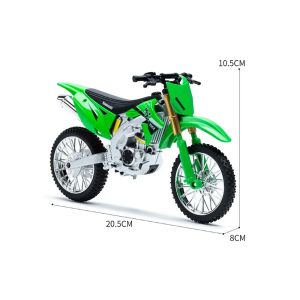 Метален кросов мотор, Kawasaki стил, 1:10, Off-Road, Зелен, Детайлен модел