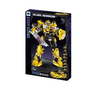 Конструктор робот 2 в 1, Bumblebee стил, 741 части, Жълт спортен автомобил