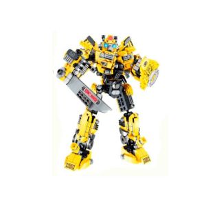 Конструктор робот 2 в 1, Bumblebee стил, 741 части, Жълт спортен автомобил