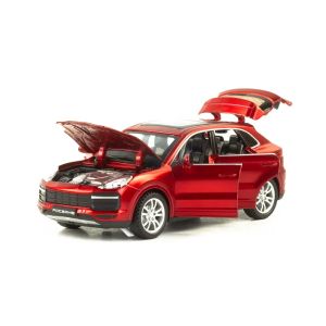 Метална кола Porsche Cayenne, 1:32, Червена, Без опаковка