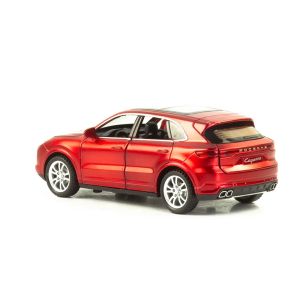 Метална кола Porsche Cayenne, 1:32, Червена, Без опаковка