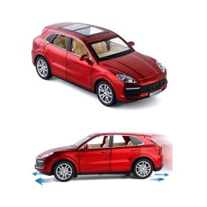 Метална кола Porsche Cayenne, 1:32, Червена, Без опаковка