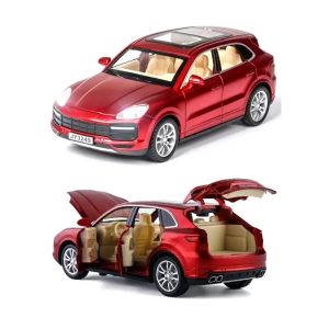 Метална кола Porsche Cayenne, 1:32, Червена, Без опаковка