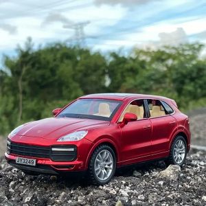 Метална кола Porsche Cayenne, 1:32, Червена, Без опаковка