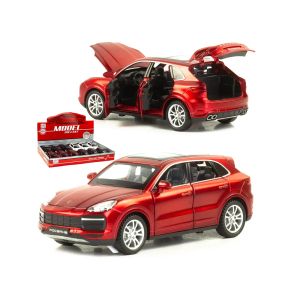 Метална кола Porsche Cayenne, 1:32, Червена, Без опаковка