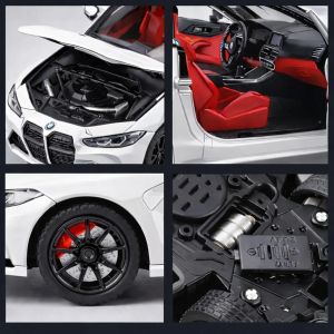 Метална кола BMW M4 Coupe, Бял, 1:24, Без опаковка