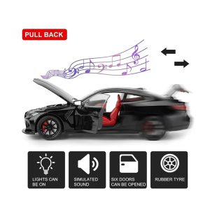 Метална кола BMW M4 Coupe, Черен, 1:24, Без опаковка
