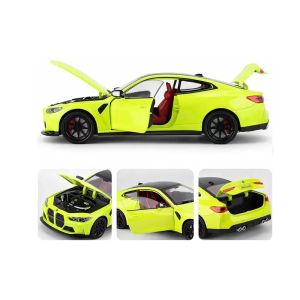 Метална кола BMW M4 Coupe, Неоново зелен, 1:24, Без опаковка