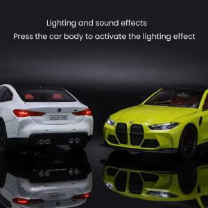 Метална кола BMW M4 Coupe, Неоново зелен, 1:24, Без опаковка