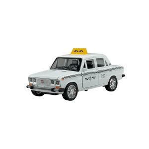 Метална кола Лада Такси 1:18 – бяла, без опаковка