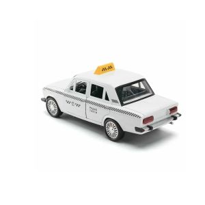 Метална кола Лада Такси 1:18 – бяла, без опаковка