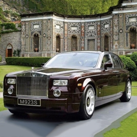 Металнa кола със звук и светлини Rolls-Royce Phantom, бордо