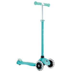 Детска тротинетка със светещи колела PRIMO PLUS GLOW LIGHTS, ментов цвят