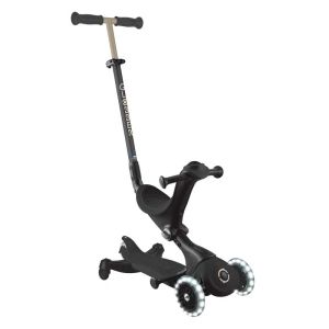 Тротинетка 5 в 1 GLOBBER GO UP DELUXE LIGHTS 360° - черна