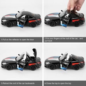 Метална кола BMW Z4 M40i Motorsport, 1:24, Черен, Без опаковка