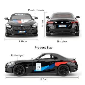 Метална кола BMW Z4 M40i Motorsport, 1:24, Черен, Без опаковка
