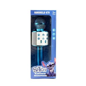 Детски Безжичен Караоке Микрофон Stitch с Bluetooth, Син