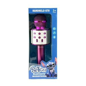Детски Безжичен Караоке Микрофон Stitch с Bluetooth, Розов