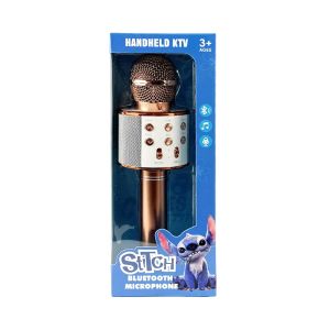 Детски Безжичен Караоке Микрофон Stitch с Bluetooth, Розово Злато