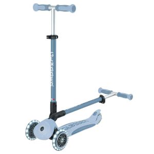 Тротинетка със седалка 5 в 1 GLOBBER GO UP DELUXE LIGHTS ECOLOGIC 360° - пастелно синя