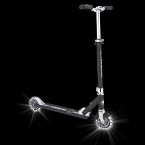 Алуминиева детска тротинетка GLOBBER FLOW ELEMENT LIGHTS - черна
