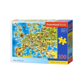 Пъзел Castorland от 100 части  Карта на Европа