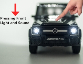 Метален джип Mercedes G-class AMG, със звук и светлини, черен, Без опаковка