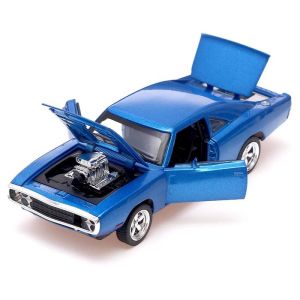 Метален автомобил Dodge Charger Fast & Furious, Die-Cast модел, 1:24, Син, Без опаковка