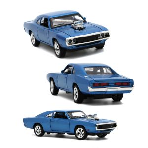 Метален автомобил Dodge Charger Fast & Furious, Die-Cast модел, 1:24, Син, Без опаковка