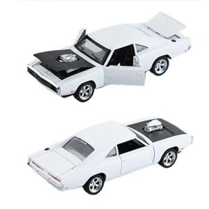 Метален автомобил Dodge Charger Fast & Furious, Die-Cast модел, 1:24, Бял, Без опаковка