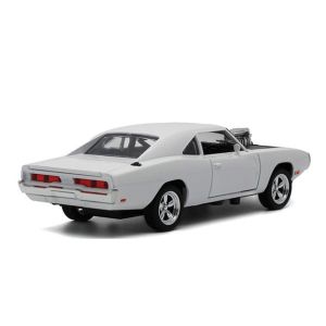 Метален автомобил Dodge Charger Fast & Furious, Die-Cast модел, 1:24, Бял, Без опаковка