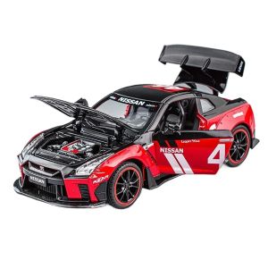 Метален автомобил Nissan GT-R Nismo Liberty Walk, Die-Cast модел, 1:22, Червен, Без опаковка