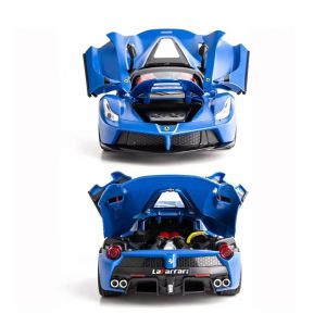 Метален автомобил Ferrari LaFerrari Aperta, Die-Cast модел, 1:22, Син, Без опаковка