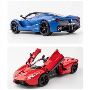 Метален автомобил Ferrari LaFerrari Aperta, Die-Cast модел, 1:22, Син, Без опаковка