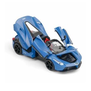 Метален автомобил Ferrari LaFerrari Aperta, Die-Cast модел, 1:22, Син, Без опаковка